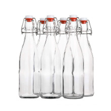 16oz 500ml flip top beer glass bottles clear Swing Top Brewing glass Bottle with Stopper